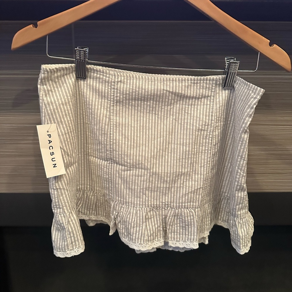 PacSun Gray Striped skirt